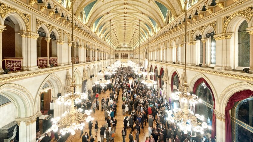 Slavnostní vyhlášení ve výstavním paláci vídeňské radnice (foto Ulrich Dobiasch, Mezinárodní soutěž AWC Vienna 2020)
