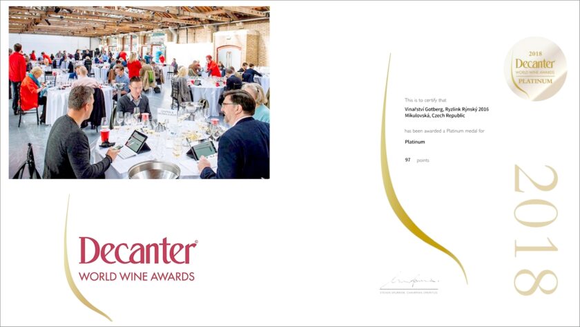Platinová medaile na Decanter World Wine Awards 2018