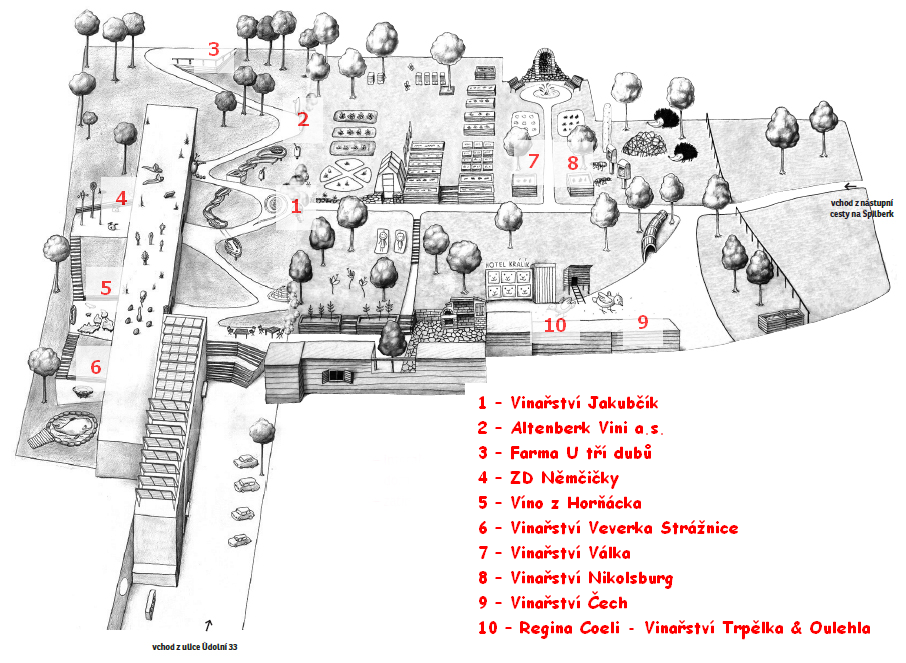 Letní festival Víno z blízka - vinaři ze spolku Ekovín mapa