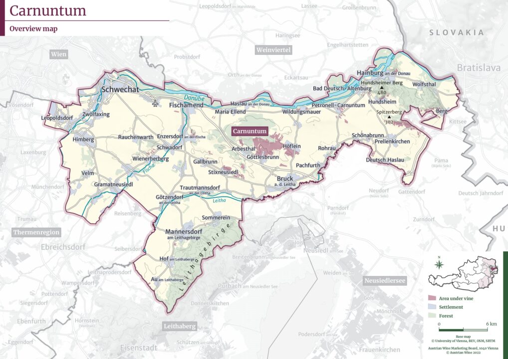 Mapa Carnuntum (© Austrian Wine)