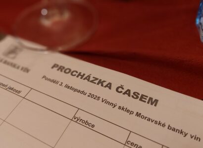 Procházka časem - Moravská banka vín Brno (3. 11. 2025)