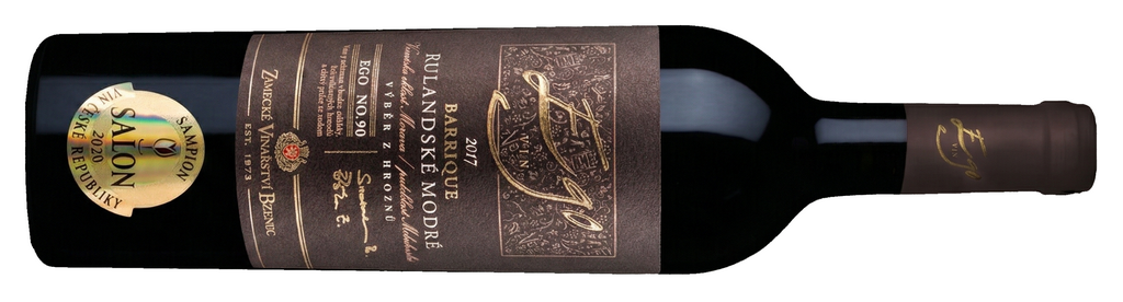 Rulandské modré barrique EGO No. 90 2017 výběr z hroznů, suché - Zámecké vinařství Bzenec